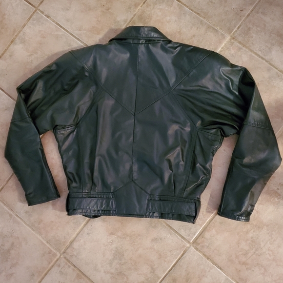 The Leather Ranch Vintage Black Genuine Leather Jacket, Unisex Size 2 - Picture 11 of 12